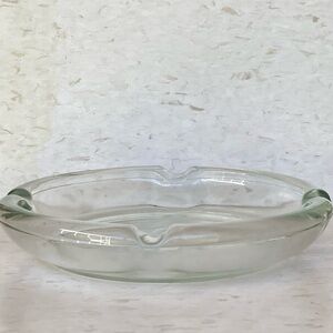 Vintage Heavy Glass Ashtray